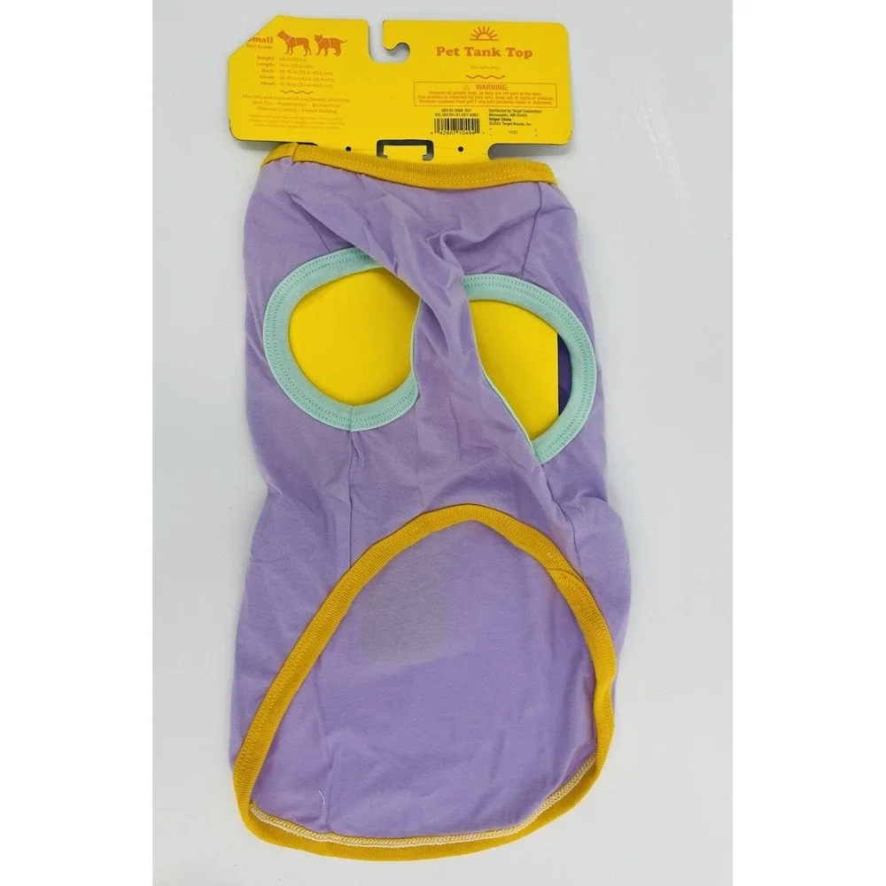 NWT Sun Squad Dog Cat Summer Purple Pineapple Pet Tank Top Small Up to 20 Pounds